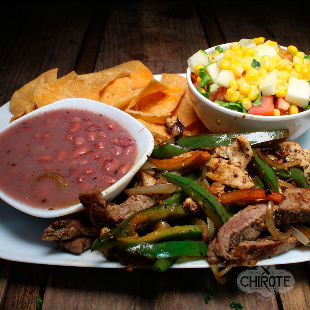 Fajitas Chirote de carne a Elegir PolloResMixtas Chirote